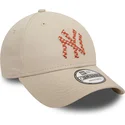 cap-kaareva-beige-adjustable-strap-9forty-seasonal-infill-new-york-yankees-mlb-new-era