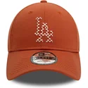 lippikset-kaareva-ruskea-saadettava-nauha-9forty-seasonal-infill-los-angeles-dodgers-mlb-new-era