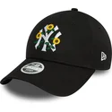 lippikset-kaareva-musta-saadettava-nauha-9forty-floral-new-york-yankees-mlb-new-era