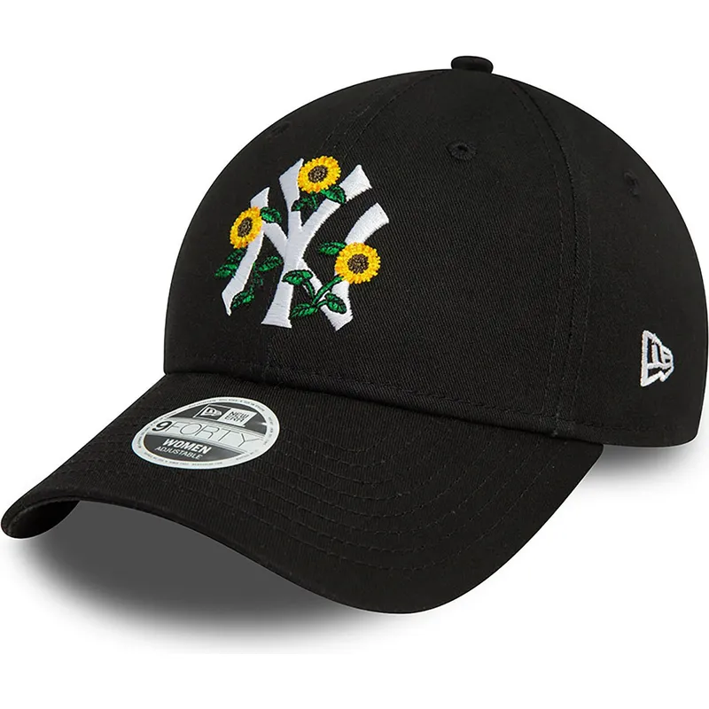 lippikset-kaareva-musta-saadettava-nauha-9forty-floral-new-york-yankees-mlb-new-era