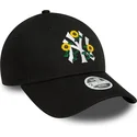 lippikset-kaareva-musta-saadettava-nauha-9forty-floral-new-york-yankees-mlb-new-era