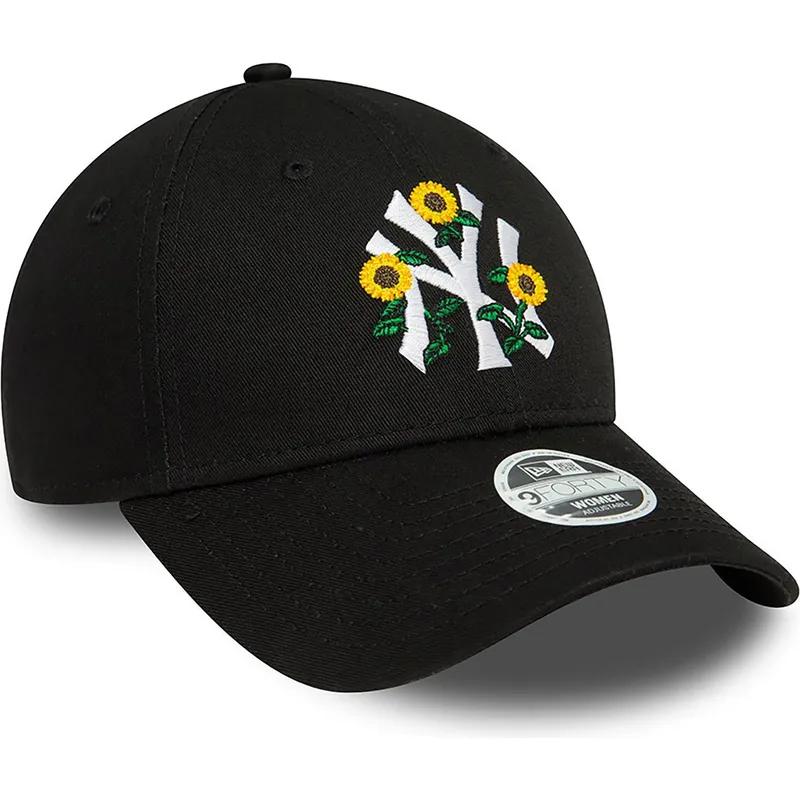 lippikset-kaareva-musta-saadettava-nauha-9forty-floral-new-york-yankees-mlb-new-era