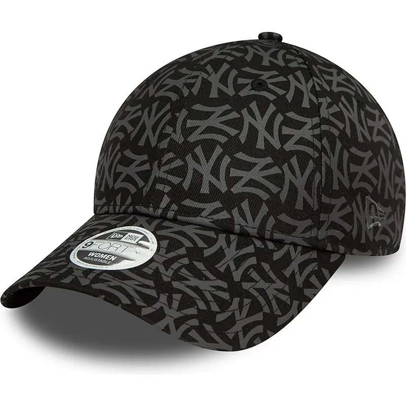 cap-kaareva-black-adjustable-strap-9forty-monogram-new-york-yankees-mlb-new-era cap-kaareva-black-adjustable-strap-9forty-monogram-new-york-yankees-mlb-new-era