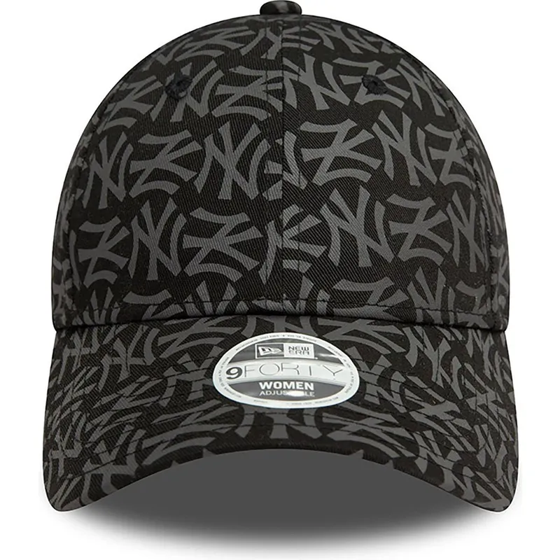cap-kaareva-black-adjustable-strap-9forty-monogram-new-york-yankees-mlb-new-era cap-kaareva-black-adjustable-strap-9forty-monogram-new-york-yankees-mlb-new-era