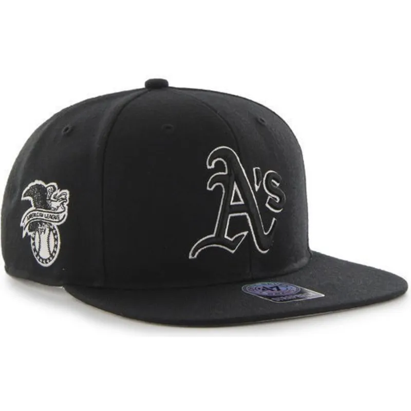 lippikset-littea-musta-snapback-oakland-athletics-mlb-47-brand