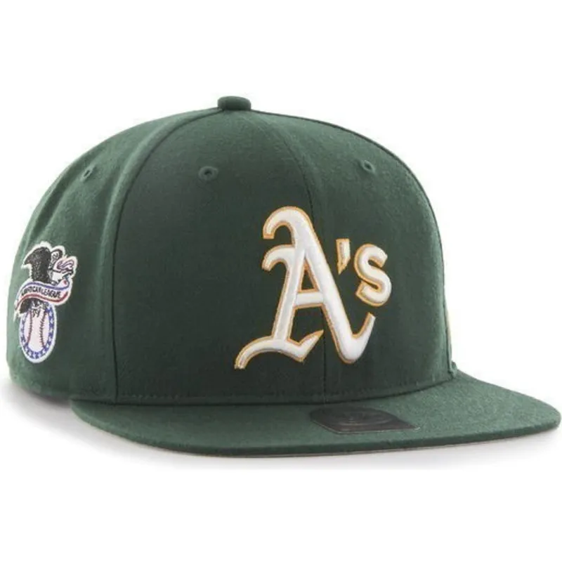 lippikset-littea-vihrea-snapback-oakland-athletics-mlb-47-brand