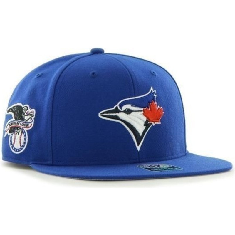 47-brand-flat-brim-mascot-logo-toronto-blue-jays-mlb-sure-shot-blue-snapback-cap
