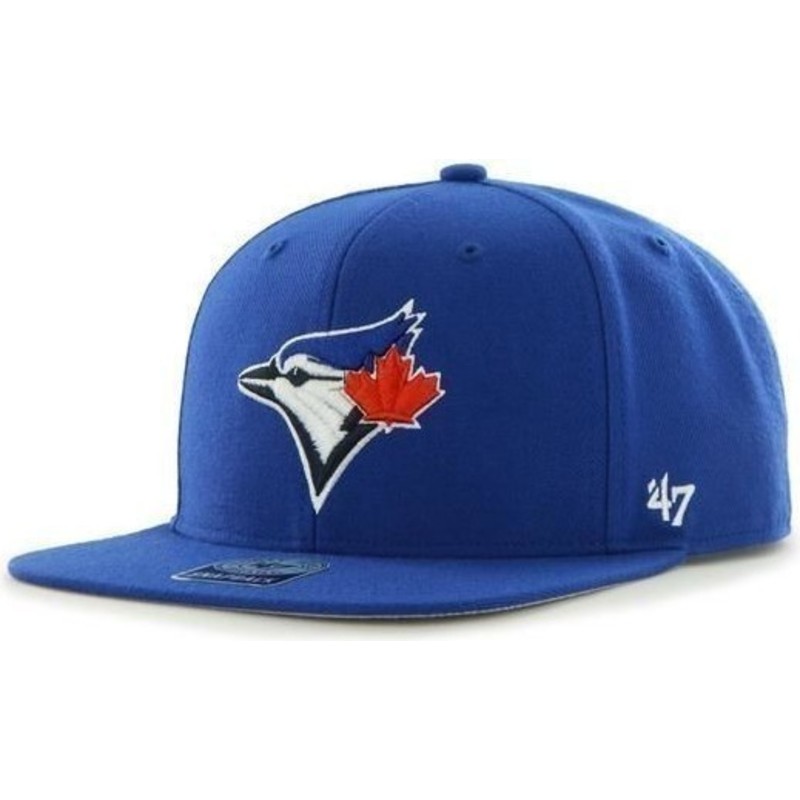 47-brand-flat-brim-mascot-logo-toronto-blue-jays-mlb-sure-shot-blue-snapback-cap