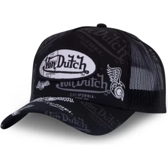 Cap kaareva black snapback Von Dutch