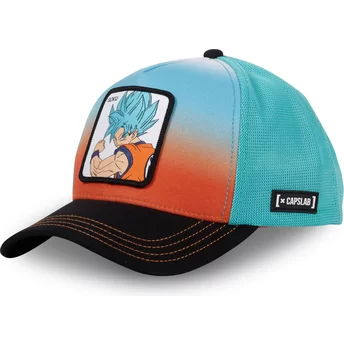 Capslab Son Goku Super Saiyan Blue BLU Dragon Ball Multicolor Trucker Hat