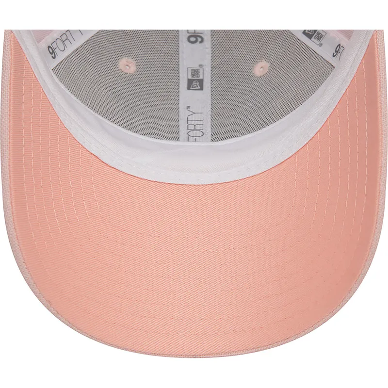 cap-kaareva-pink-adjustable-strap-9forty-linen-new-york-yankees-mlb-new-era cap-kaareva-pink-adjustable-strap-9forty-linen-new-york-yankees-mlb-new-era