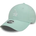 lippikset-kaareva-vihrea-saadettava-nauha-9forty-linen-los-angeles-dodgers-mlb-new-era
