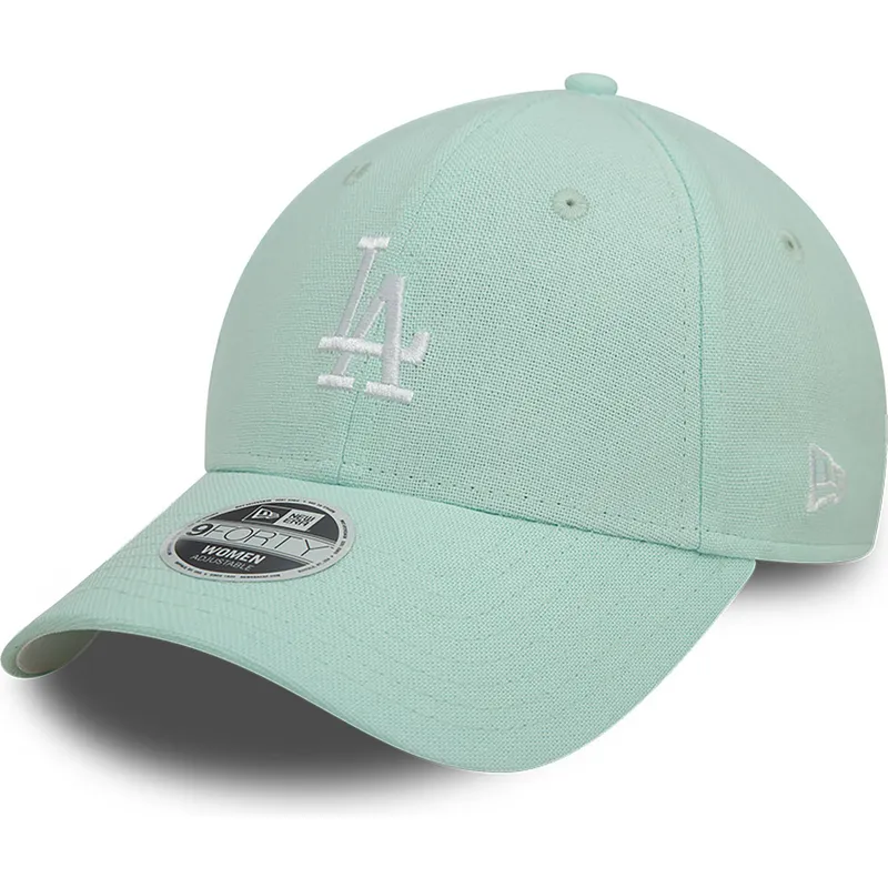 lippikset-kaareva-vihrea-saadettava-nauha-9forty-linen-los-angeles-dodgers-mlb-new-era