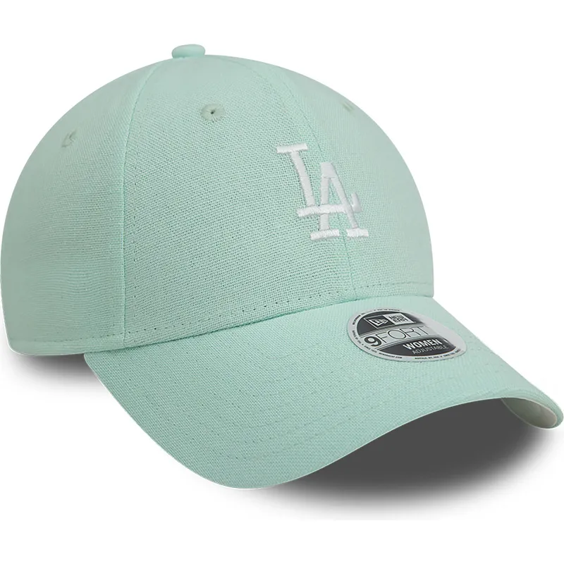 lippikset-kaareva-vihrea-saadettava-nauha-9forty-linen-los-angeles-dodgers-mlb-new-era