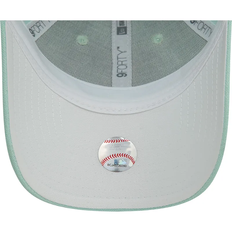lippikset-kaareva-vihrea-saadettava-nauha-9forty-linen-los-angeles-dodgers-mlb-new-era