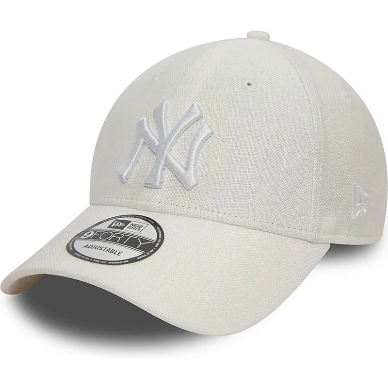 lippikset-kaareva-valkoinen-saadettava-nauha-9forty-linen-new-york-yankees-mlb-new-era