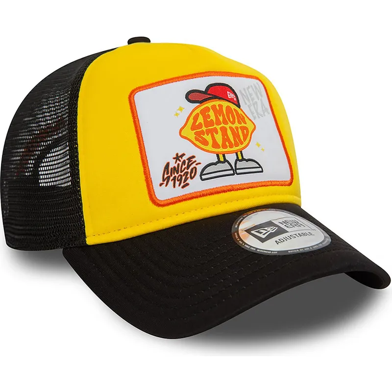 lippikset-kaareva-rekka-keltainen-snapback-lemon-stand-life-gave-me-lemons-a-frame-patch-new-era