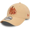 lippikset-kaareva-ruskea-saadettava-nauha-9twenty-floral-new-york-yankees-mlb-new-era