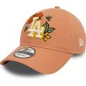 lippikset-kaareva-ruskea-saadettava-nauha-9twenty-floral-los-angeles-dodgers-mlb-new-era