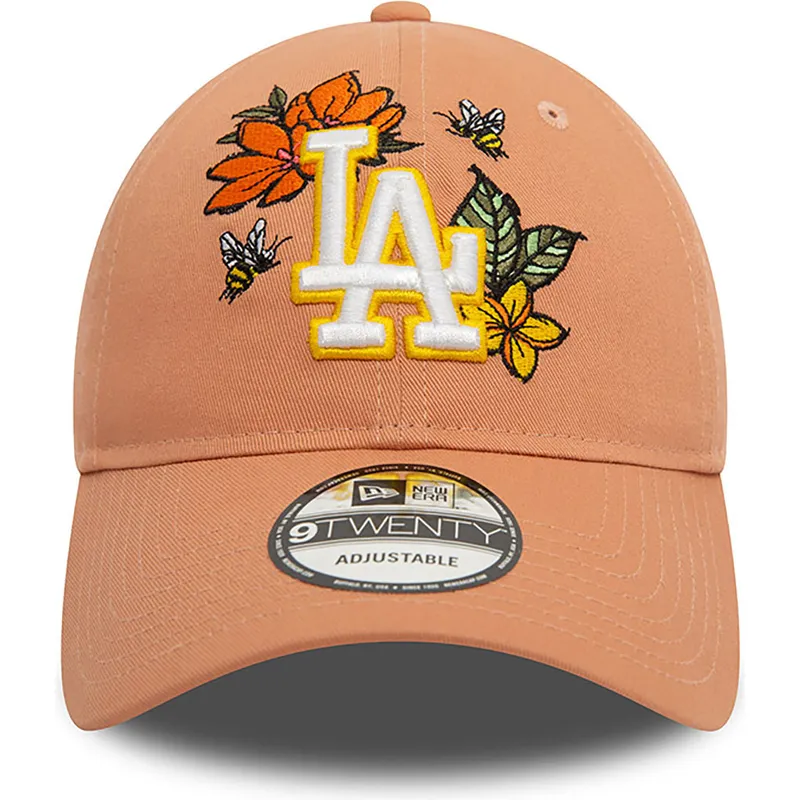lippikset-kaareva-ruskea-saadettava-nauha-9twenty-floral-los-angeles-dodgers-mlb-new-era