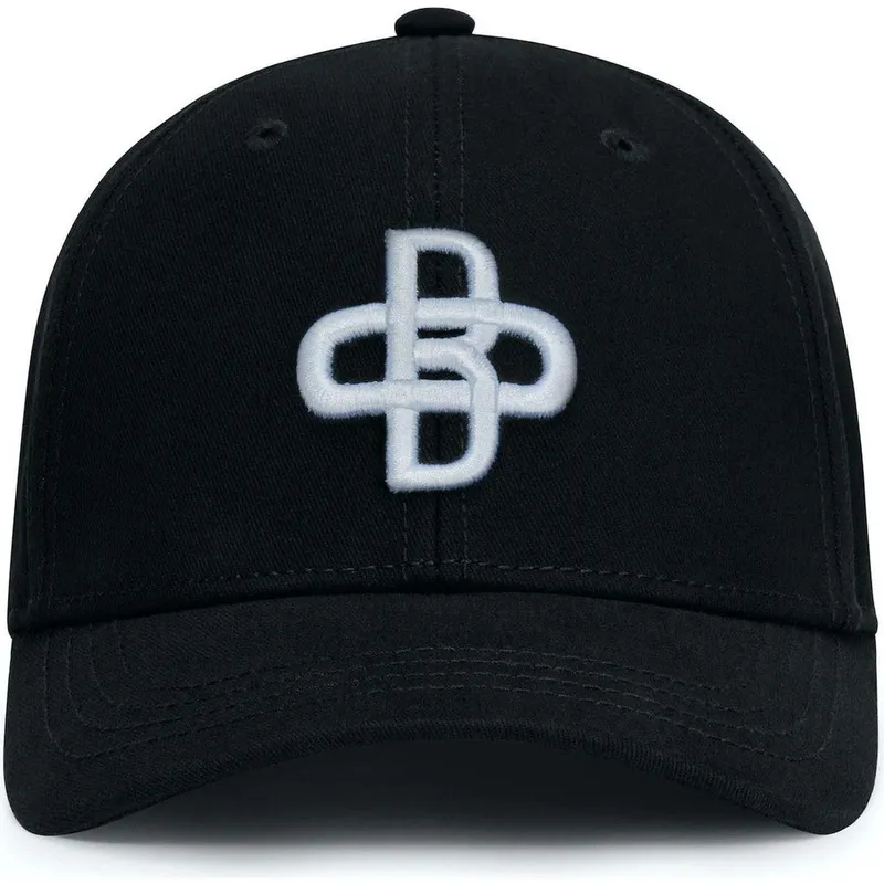 lippikset-kaareva-musta-saadettava-nauha-baseball-peach-oblack