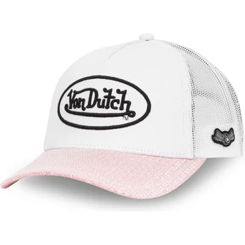 Lippikset kaareva rekka valkoinen snapback SHINY P Von Dutch