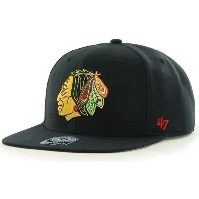 lippikset-littea-musta-snapback-chicago-blackhawks-nhl-47-brand