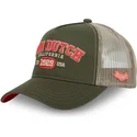 lippikset-kaareva-rekka-vihrea-snapback-col-von-dutch
