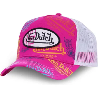 Cap kaareva pink snapback Von Dutch