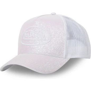 Lippikset kaareva rekka valkoinen snapback GLITTER W Von Dutch