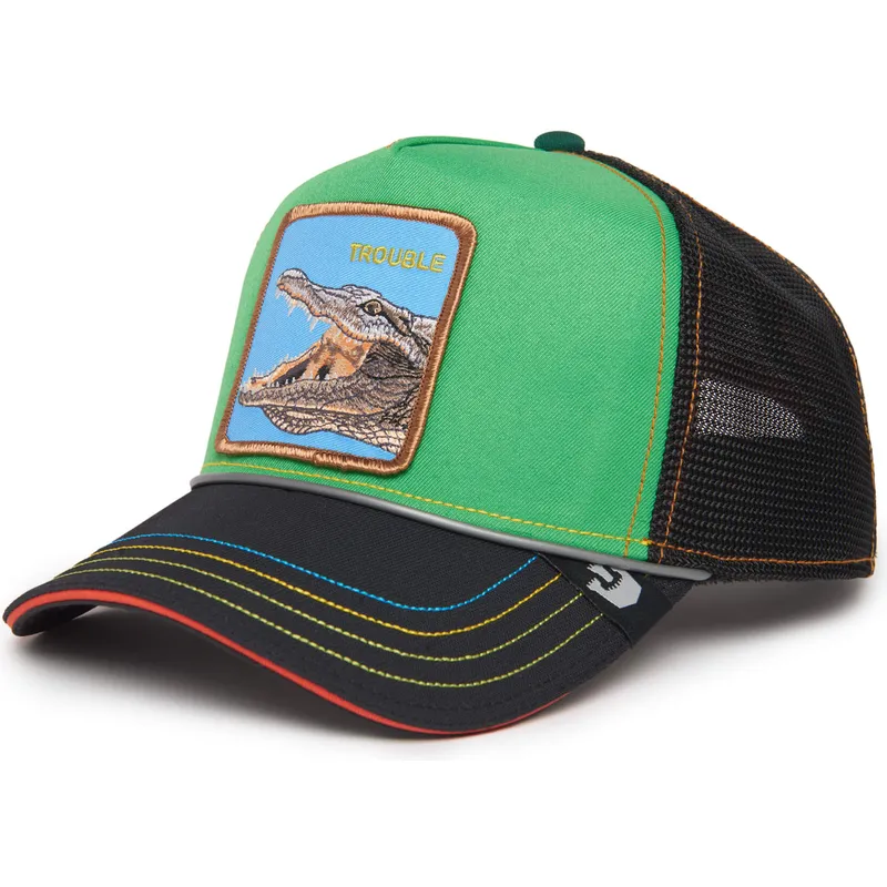 lippikset-kaareva-rekka-vihrea-snapback-trouble-32-in-twenty-insert-coin-vol2-the-farm-goorin-bros