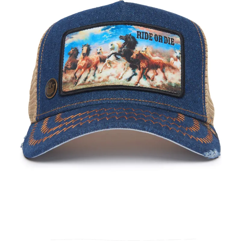 lippikset-kaareva-rekka-sininen-snapback-ride-or-die-model-no-21d302d13-rodeo-the-farm-goorin-bros lippikset-kaareva-rekka-sininen-snapback-ride-or-die-model-no-21d302d13-rodeo-the-farm-goorin-bros
