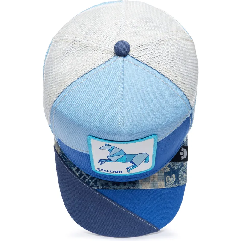 lippikset-kaareva-rekka-sininen-snapback-stallion-self-reliant-farmigami-the-farm-goorin-bros