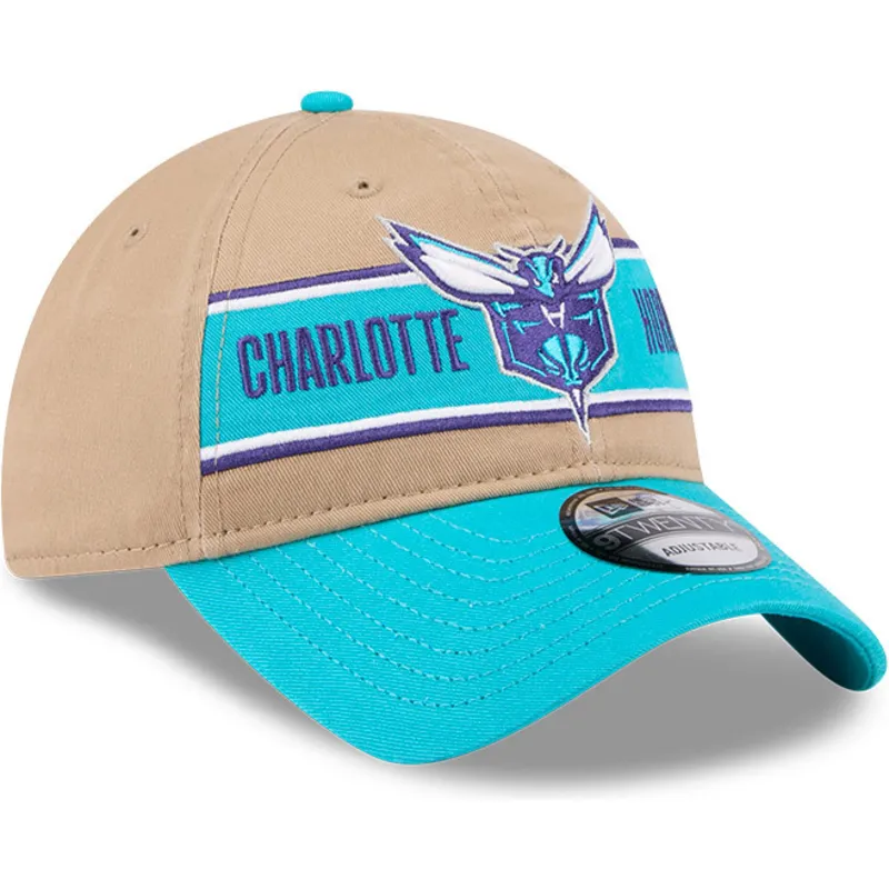 lippikset-kaareva-ruskea-saadettava-nauha-9twenty-draft-2024-charlotte-hornets-nba-new-era