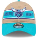 lippikset-kaareva-ruskea-saadettava-nauha-9twenty-draft-2024-charlotte-hornets-nba-new-era