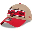 lippikset-kaareva-ruskea-saadettava-nauha-9twenty-draft-2024-chicago-bulls-nba-new-era