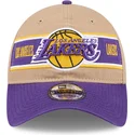 lippikset-kaareva-ruskea-saadettava-nauha-9twenty-draft-2024-los-angeles-lakers-nba-new-era