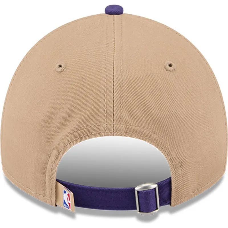lippikset-kaareva-ruskea-saadettava-nauha-9twenty-draft-2024-los-angeles-lakers-nba-new-era