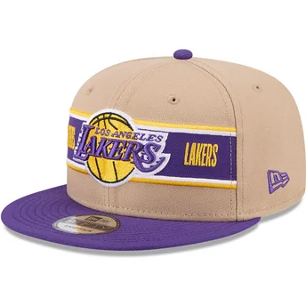 Cap litteä brown snapback 9FIFTY Draft 2024 Los Angeles Lakers NBA New Era