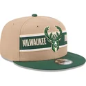 lippikset-littea-ruskea-snapback-9fifty-draft-2024-milwaukee-bucks-nba-new-era
