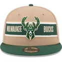 lippikset-littea-ruskea-snapback-9fifty-draft-2024-milwaukee-bucks-nba-new-era