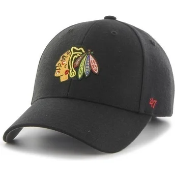lippikset-kaareva-musta-saadettava-nauha-chicago-blackhawks-nhl-47-brand