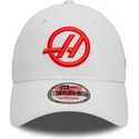 lippikset-kaareva-valkoinen-snapback-9forty-haas-f1-team-formula-1-new-era