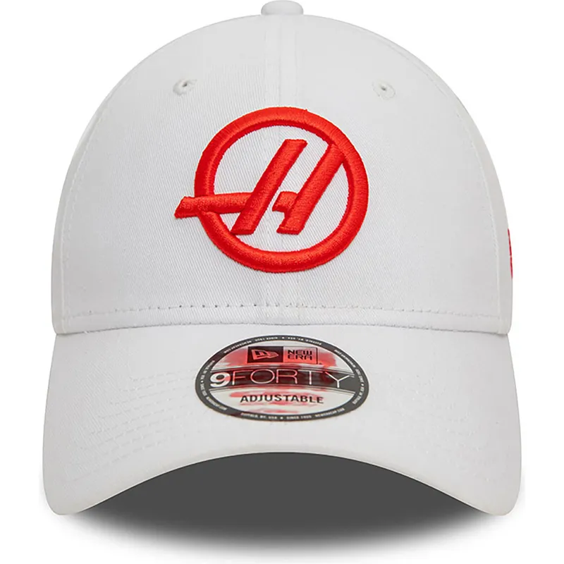 lippikset-kaareva-valkoinen-snapback-9forty-haas-f1-team-formula-1-new-era