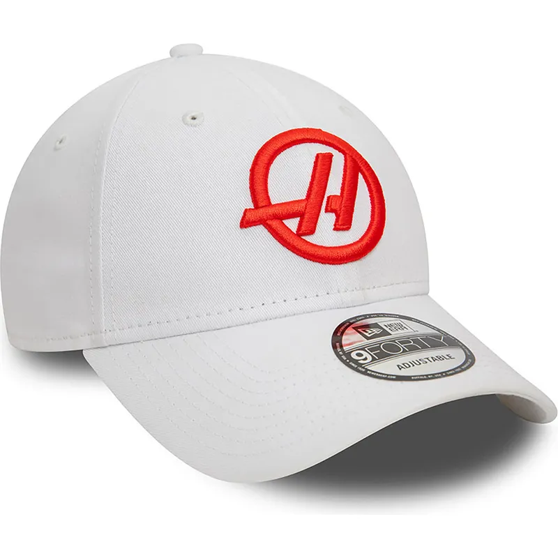 lippikset-kaareva-valkoinen-snapback-9forty-haas-f1-team-formula-1-new-era