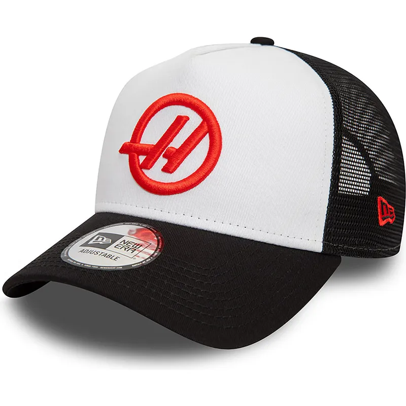 lippikset-kaareva-rekka-musta-snapback-e-frame-haas-f1-team-formula-1-new-era