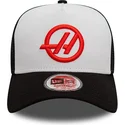 lippikset-kaareva-rekka-musta-snapback-e-frame-haas-f1-team-formula-1-new-era
