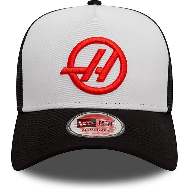 lippikset-kaareva-rekka-musta-snapback-e-frame-haas-f1-team-formula-1-new-era