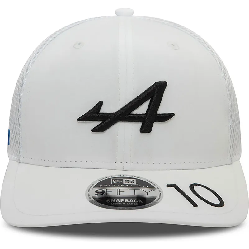 lippikset-kaareva-rekka-valkoinen-snapback-pierre-gasly-9fifty-original-fit-alpine-f1-team-formula-1-new-era