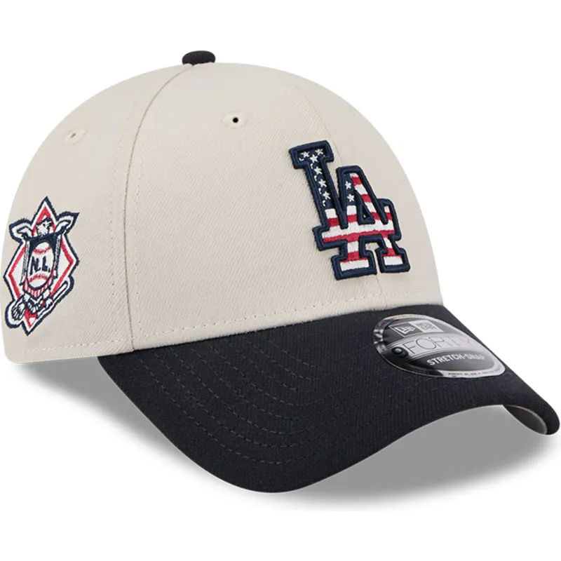 lippikset-kaareva-beige-snapback-9forty-stretch-snap-4th-of-july-los-angeles-dodgers-mlb-new-era